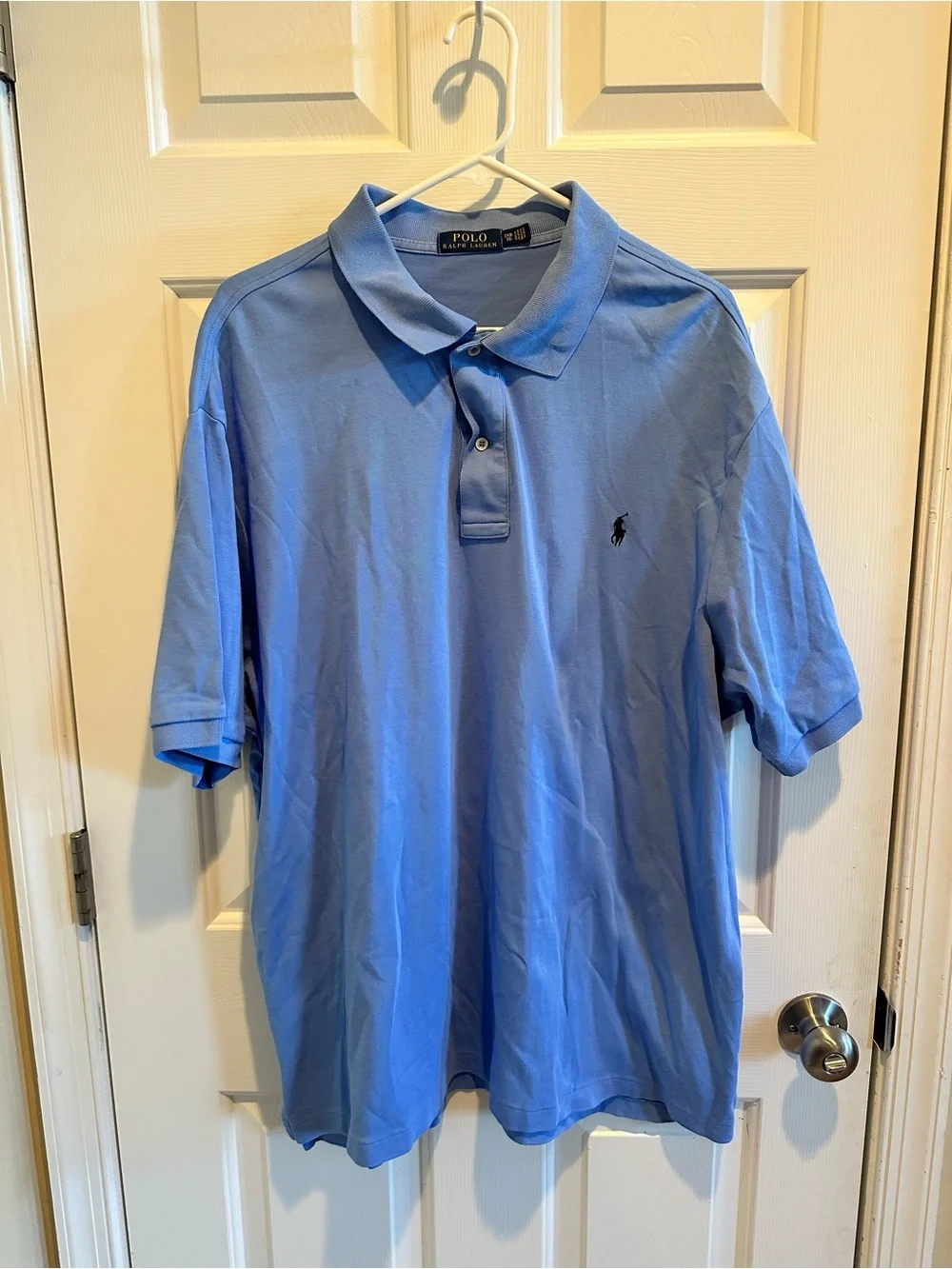 Polo Ralph Lauren Men’s Classic Light Solid Blue Polo Shirt 2XB Short Sleeve